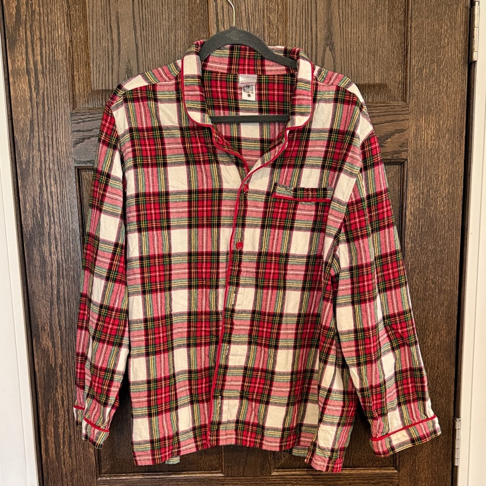 Hanna Andersson Red and White Plaid Pajama Top